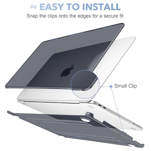 May Chen for MacBook Neo 13 inch Liquid Retina Display ((2026 Release A3404), Slim & Lightweight Protective Case with Screen Protector&Keyboard Cover&Dust Plug, Crystal Black - color: Crystal Black