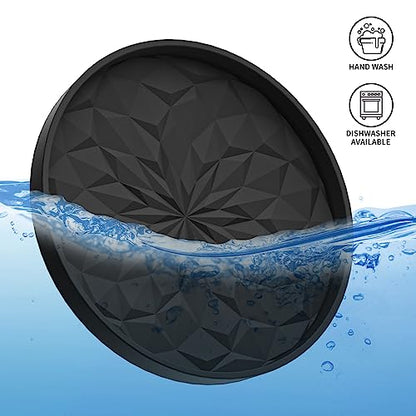 ME.FAN Car Coasters for Cup Holders [4 Pack] - 2.75In Silicone Auto Mug Mats - Universal Non-Slip Recessed Car Interior AccessoriesBlack - color: 4 Pack-black