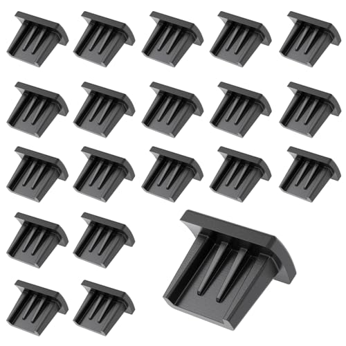 Mini USB Plug Protective Cover 20 Pcs Anti-Dust Protector Caps, Plug Protector Caps for Mini USB Female Ports and Computers Black Silica Gel - color: Black, size: Mini USB