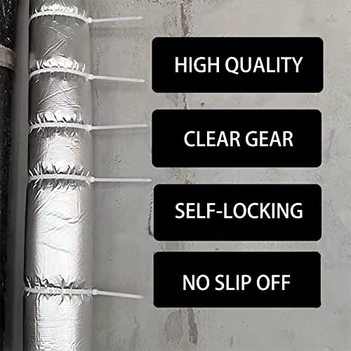 Long White Zip Ties 36 inch Heavy Duty, Premium Large Zip Ties 36 inch Cable Ties with 175 lbs Thick Zipties for HVAC Outdoor use, 12 PCS - color: White