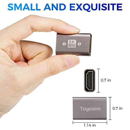 8K HDMI Coupler 4 Pack, HDMI 2.1 Female to Female Connector HDMI Extension Adapter, Supports 4K@120Hz,8K@60Hz, 2K, Compatible with HDTV, Monitors, Laptop, Projector, PS5/4, Xbox X - color: HDMI Female to Female Coupler, size: 4 Pack