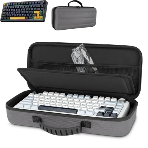 75% Keyboard Case, Hard Shell Travel Carrying Bag for Aula F75 | Fits Aula F75, ASUS ROG 75% & Similar – Hard Shell, Soft Lining, Dustproof, Mesh Pocket for Accessories