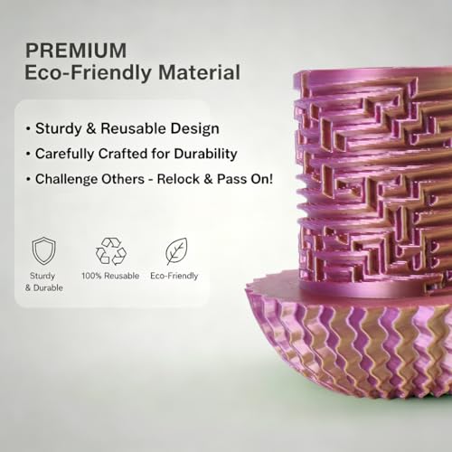 Maze Puzzle Box for Cash Gift, Money Holder Gift Box | Maze puzzle, hidden cash compartment, money gift, birthday anniversary, brain teaser, surprise holder gift for teens & adults - color: Red-gold-purple