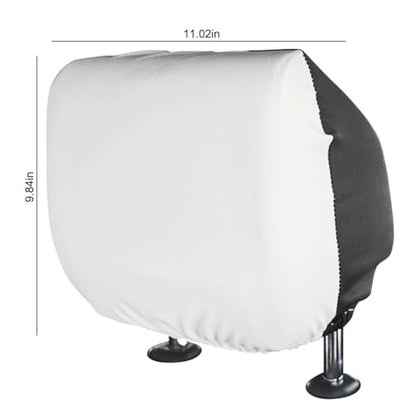 BAOZOON 4 Pcs Car Headrest Cover Blanks Elastic Universal Auto Head Rest Protectors Heat Transfer Headrest Dustproof Cover Soft Car Seat Headrest Cover for Most Car Vehicle(White, Black) - color: White, Black