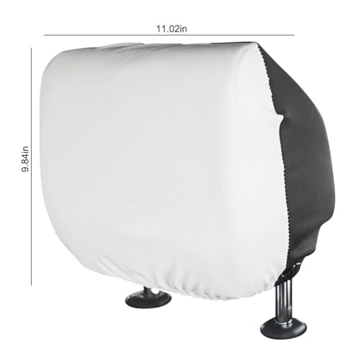 BAOZOON 4 Pcs Car Headrest Cover Blanks Elastic Universal Auto Head Rest Protectors Heat Transfer Headrest Dustproof Cover Soft Car Seat Headrest Cover for Most Car Vehicle(White, Black) - color: White, Black