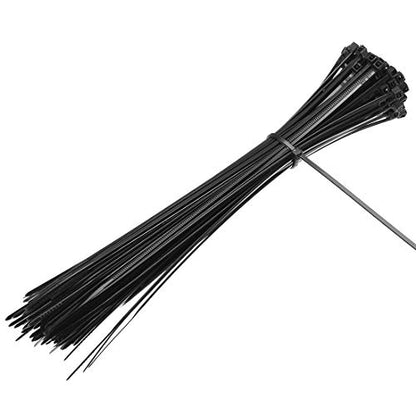 uxcell Nylon Cable Ties 8 Inch Self-Locking Zip Ties 0.08 Inch Width Black 100pcs - color: Black, size: 8x0.08Inch