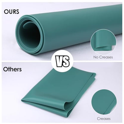 Extra Large Dark Green Countertop Mat - Silicone Table Kitchen Desk Mat - Non-Slip & Heat Resistant - Dinner Placemat Pastry Dough Rolling Mat - color: 01-dark Green, size: 23.6"L x 15.7"W