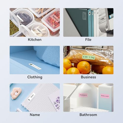 NIIMBOT Label Maker Tape for D11/D110/D101 Label Maker, 15 x 30 mm (0.59'' x 1.18'') for Home Office Labeling Tape Replacement, White - color: 15mmx30mm-white