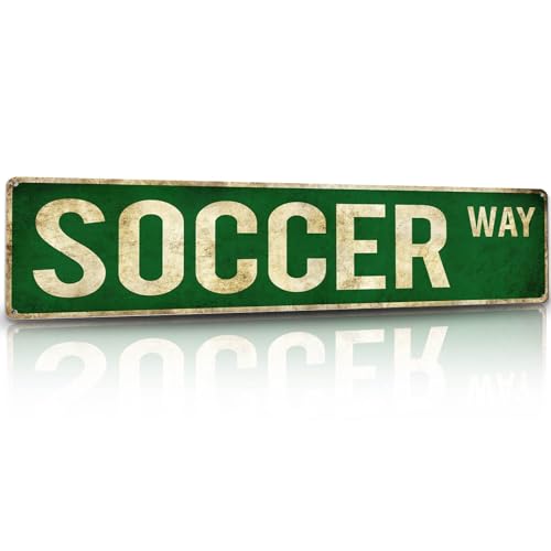 Soccer Gifts for Boys 8-12 Poster Men Stuff Boy Room Decor Wall Art Vintage | Boys 8-12, Teen Boys & Men | Birthday & Christmas Gift | Bedroom & Man Cave Wall Decor | Soccer Decorations - color: SOCCER