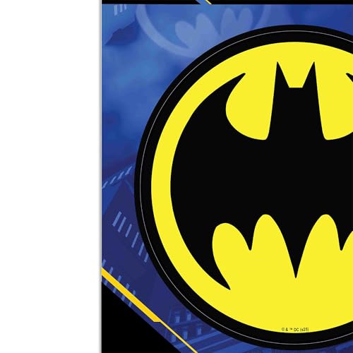 DC Comics Batman Logo Adhesive Vinyl Decal - Iconic Batman Sticker for Car, Window, or Laptop - color: Black/Yellow