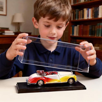 Model Car Display Case, 1:32 Scale Acrylic Display Box for Cars, Stackable Dustproof Storage Boxes for Collectibles, Figures and Memorabilia, 7.5 x 3.3 x 3.3 inch - size: 7.5 x 3.3 x 3.3 inch