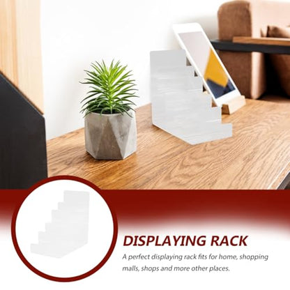 Cabilock Acrylic Wallet Display Stand Multi-Layer Tabletop Storage Rack for Purse Bag Sunglasses Jewelry Home or Shop Display 7.67 X 7.28 X 3.93 in - size: 5 Tier Clear