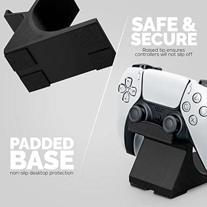 Game Controller Desktop Holder Stand (2 Pack) - Universal Design for Xbox ONE, PS5, PS4, PC, Steelseries, Steam & More, Reduce Clutter UGDS-05 by Brainwavz - color: UGDS-05 Black