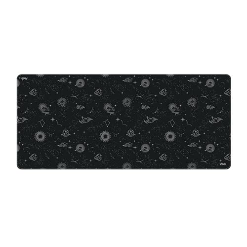 Pixio Mouse Pads - 36 x 16 inch XXL Celestial Black Multifunctional Large Desk Mats for Gaming, Office, Desktop Anti-Slip Waterproof Washable Computer Mouse Mat - color: Black Celestial