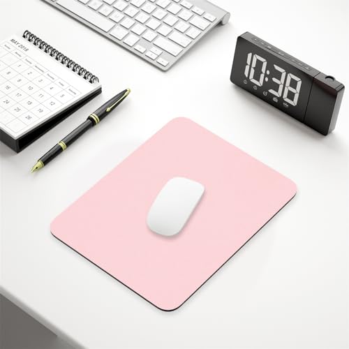 Hsurbtra Mouse Pad, Premium-Textured Square Mousepad 7 x 9 Inch, Thick 3 mm Anti-Slip Waterproof Rubber Pretty Cute Computer Mat for Office Gaming Laptop Women Kids Pink - color: Pink, size: Square Mousepad (7" x 9")