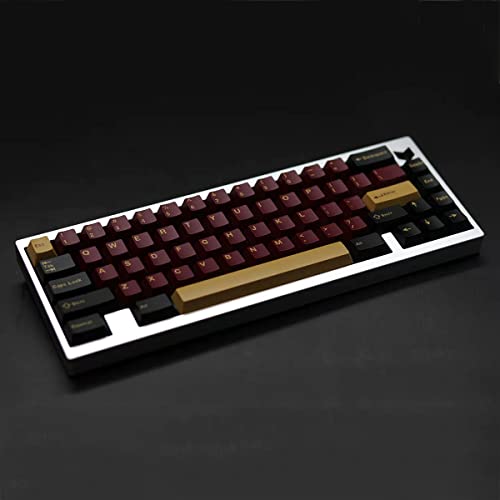 Sumgsn 163 Keys Double Shot Keycaps Cherry Profile Red Samurai Keycaps Set Fit for 61/64/87/104/108 Cherry Mx Switches ISO ANSI Layout Mechanical Keyboard - color: Red Samurai Keycaps
