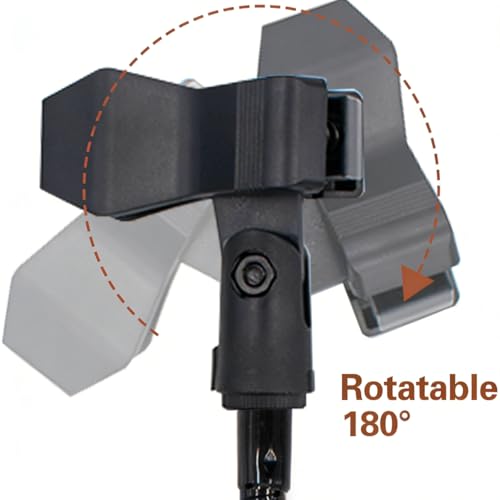 Microphone Stand Arm Gooseneck11.8”/30cmMic Stand Desk With Adjustable Mic Clip & Super Crab Clamp,Desk/Pole Mount Compatiblewith Shura/Fifina/AT2020/Pyla/Blua Snowbell/Rezer