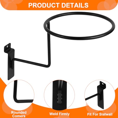 Polmart Slatwall Hat/Ball Displays, Black (Hat Displays, 6-Pack) - style: Hat / Ball
