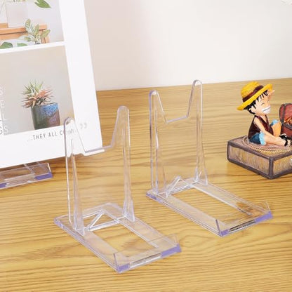 6 Pcs Acrylic Plate Stands Plastic Display Holders, Plastic Display Holders Clear for Wallet Purses Handbag Bag Jewelry Display Adjustable Organizer for Home Office Display Party Decoration