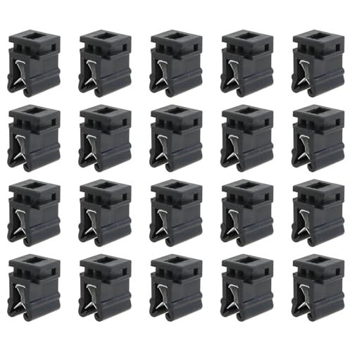 Heyous 20PCS 16x14x10mm Cable Tie Brackets Plastic Edge Mount Clip Fastener Organizer for Cord Organization