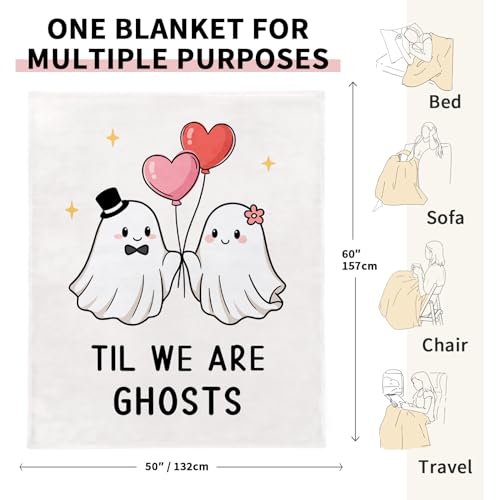 Anniversary Romantic Gifts for Women Men, Soft Flannel Love Blanket, Valentines Anniversary Birthday Gifts for Girlfriend Boyfriend, Engagement Wedding Gift for Wife Husband - 50’’ x 60’’ - color: Love