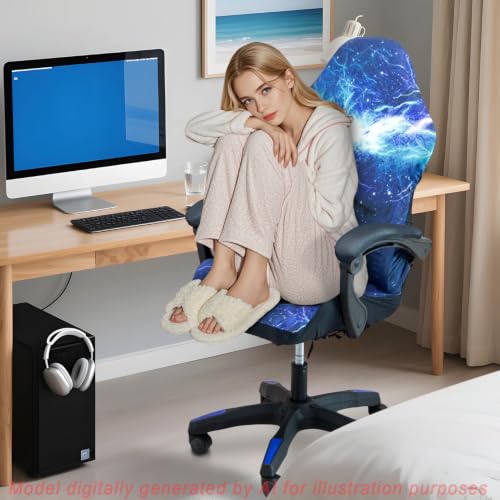 Gaming Chair Covers, 3D Printing One-piece Universal Fit Gaming Chair Seat Cover with Armrest Sloipcover(Color:Style 4) - color: Style 4