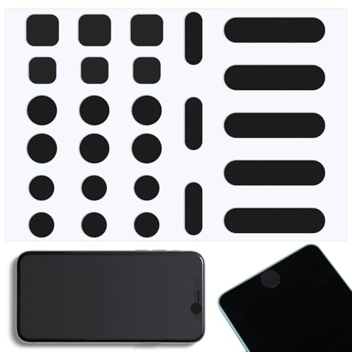 QfwdfcTrenz 26PCS Universal Webcam Covers Laptop Camera Cover Privacy Protection Accessory - 6 Sizes for Every Size Webcam on Any Device, Great for Privacy - Black