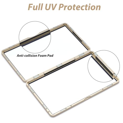 ZINHO Graded Card Case Magnetic Aluminum Alloy Slab Protector Display Case Fits 35PT PSA/CGC/CSG Cards, UV Protection (Gold) - color: Gold, style: PSA Card Case
