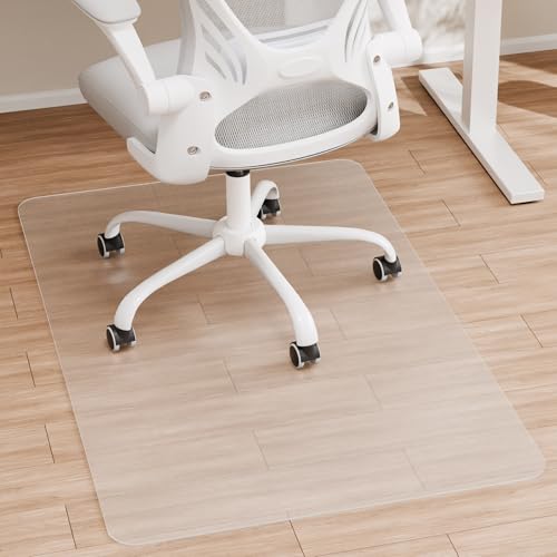 Office Chair Mat, 30" x 48" Clear Computer/Desk Chair Mat for Hardwood Floor, Thicker, Easy Glide, Non-Slip, Protects Hard Surfaces from Scratches, Ideal for Home or Office - color: Translucent, size: 30" x 48" Rectangular