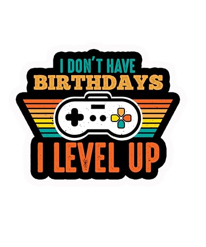 Gaming Funny Gamer Sticker, 5 inches - Wall, Car Bumper Sticker, Decal Waterproof Removable (J) - color: J