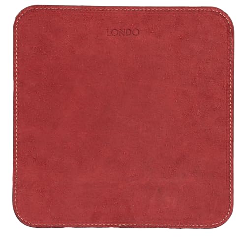 Londo Top Grain Leather Mouse Pad with Wrist Rest – Ergonomic Support, Non-Slip Base, Smooth Surface - color: Purple