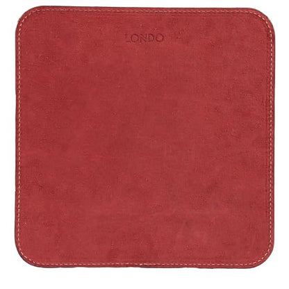 Londo Top Grain Leather Mouse Pad with Wrist Rest – Ergonomic Support, Non-Slip Base, Smooth Surface - color: Purple