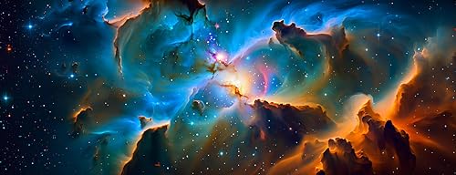 Large Gaming Mouse pad,Deep Starry Sky Nebula Blue Anti Slip Rubber Base Mouse pad, Suitable for Computer, Laptop, Office Desk Accessories - color: Deep Starry Sky Nebula Blue