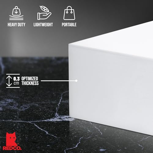Red Co. Set of 3 Glossy White Acrylic Cube Display Nesting Risers with Hollow Bottoms - 2 Pack - color: White, size: 6",7",8" - 2 Pack