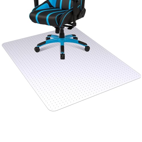 Office Chair Mat for Hard Floor, 45'' x 53'' Computer Desk Chair Mat for Floors, Easy Rolling for Office on Carpets Anti-Slip Carpet Protector for Rolling Work and Gaming Chairs - size: 2.2mm Square 2.2mm 45*53 in with Spikes