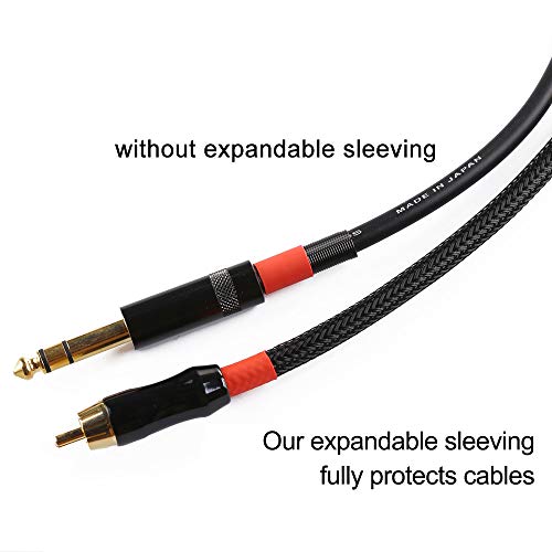 25ft - 1/2 inch PET Expandable Braided Sleeving – Black – Alex Tech Braided Cable Sleeve - color: Black, size: 1/2"-25ft