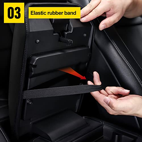 AOMSAZTO Armrest Console Console Covers for Ford Explorer 2011-2019 Black - color: black