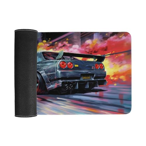 JDM Car Desk Mats on Top of Desks Pad Japanese Large Mouse Pads Gaming Cool R32 Tokyo Drift JDM Car Big Mousepad for Desktop Keyboard Computer Mat 40X75cm - size: 40X75cm