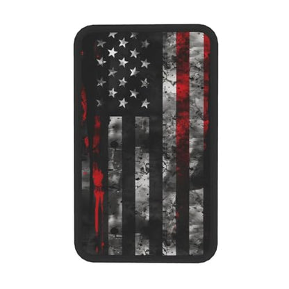 Car Armrest Box Pad American US Flags Car Center Console Cover Pad Black and Red Auto Armrest Cover for Most Vehicle, SUV, Truck Universal Arm Rest Cushion Pads - color: Flags
