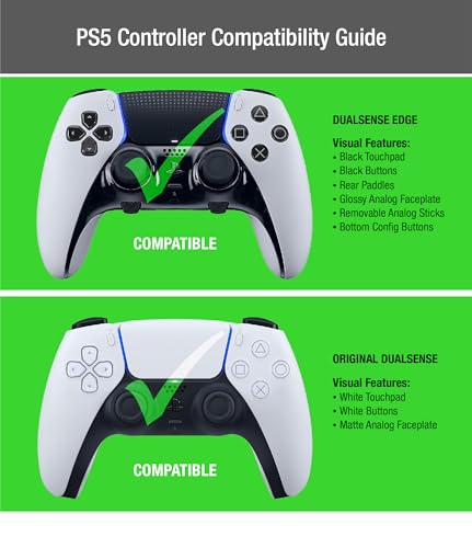 Foamy Lizard PS5 Controller Charger v2.0 Console & Wall Mount for Playstation 5 EDGE & DualSense Fast Charging Station Hanging Dock, Headphone Hook, LED, Overcharge Protection (PS5 White+Black) - color: PS5 White+Black