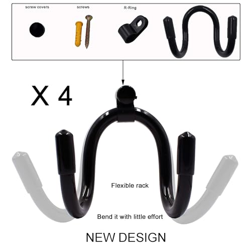 YYST Universal Game Controller Organizer Wall Rack Wall Mount Wall Clip Wall Hanger Compatible With Xbox One PS4 Switch Pro controller 4/PK - NO GAME CONTROLLER - No Falling