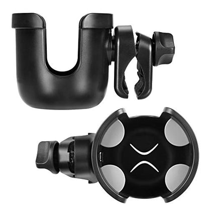 Accmor Stroller Cup Holder, Universal Cup Holder for Uppababy Nuna Doona Strollers, Bottle Drinks Holder for Wheelchair, Walker, Bike, Scooter - style: Cup Holder-1pc