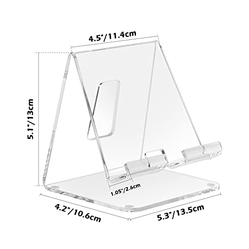 Kamehame Acrylic Desk Tablet Stand - Clear iPad & Galaxy Tab Stand (4-13 inches)