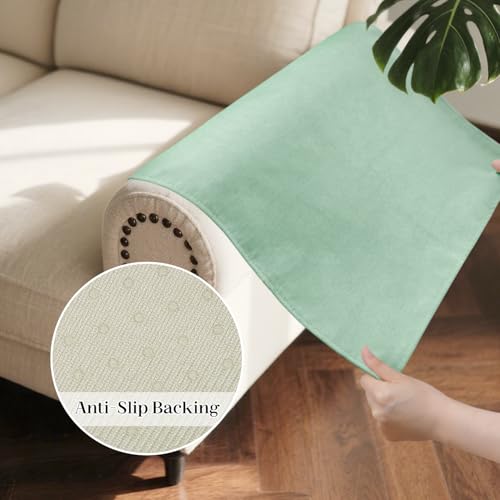 Couch Arm Covers Sofa Arm Covers Set of 2, Waterproof Couch Cover Armchair Cover for Recliner, Non Slip Sofa Headrest Covers Armrest Cover Couch Slipcover Protector, Green - color: Green