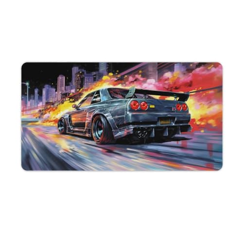 JDM Car Desk Mats on Top of Desks Pad Japanese Large Mouse Pads Gaming Cool R32 Tokyo Drift JDM Car Big Mousepad for Desktop Keyboard Computer Mat 40X75cm - size: 40X75cm