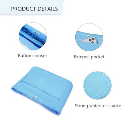 YONEBN waterproof Storage Bag Lightweight Large Capacity nylon Bag Inner Bag Handbag Organizer - color: Nylon/Sky Blue
