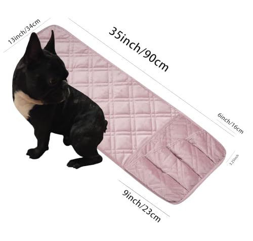 Brilliant Sunshine Velvet Couch Armrest Organizer, Silver Pink (35"×13") | Non Slip Armchair Caddy for Sofa Recliner, Washable Remote Controls Holder, Storage for Magazine, Phone, iPad - color: Silver Pink