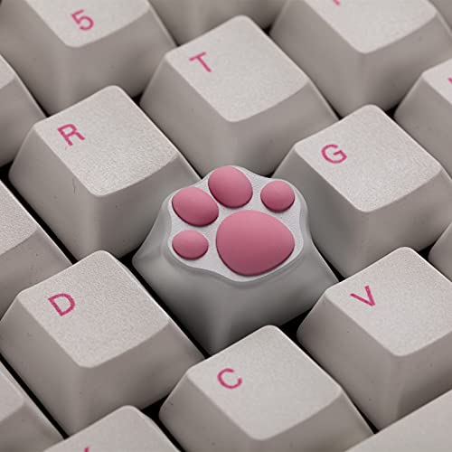 SYA ZOMOPLUS Cute Keycaps,Novelty Cat-Claws Keycap 3D Model OEM Profile Keyboard Keycaps Squishy-Paws Custom Key Caps for Cherry MX Switches Mechanical Gaming Keyboard Catpaw Keycap(WhitePink1pcs) - color: WhitePink-1pcs