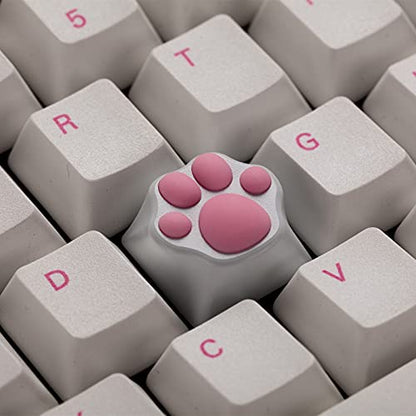 SYA ZOMOPLUS Cute Keycaps,Novelty Cat-Claws Keycap 3D Model OEM Profile Keyboard Keycaps Squishy-Paws Custom Key Caps for Cherry MX Switches Mechanical Gaming Keyboard Catpaw Keycap(WhitePink1pcs) - color: WhitePink-1pcs