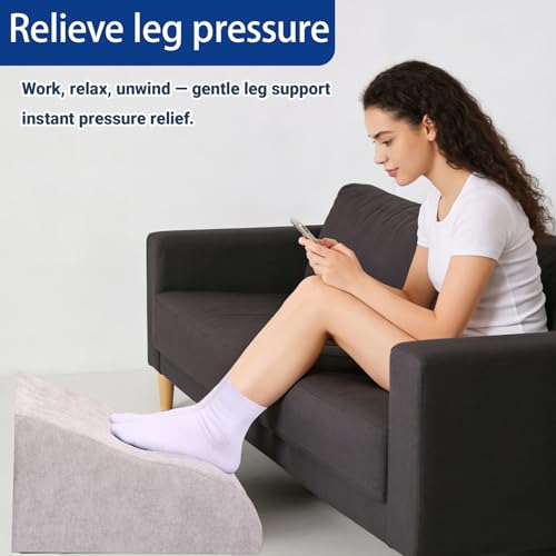 Foot Rest for Under Desk at Work, Ergonomic Under Desk Footrest with Washable Cover for Office, Home & Gaming Leg Elevation Pillow Light Gray - color: J-light Gray